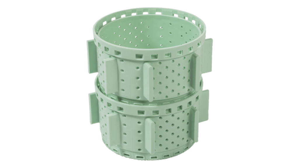 Mould and extension for soft cheese production