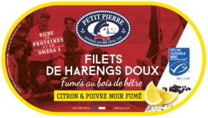 Conserve harengs citron et poivre noir fumé
